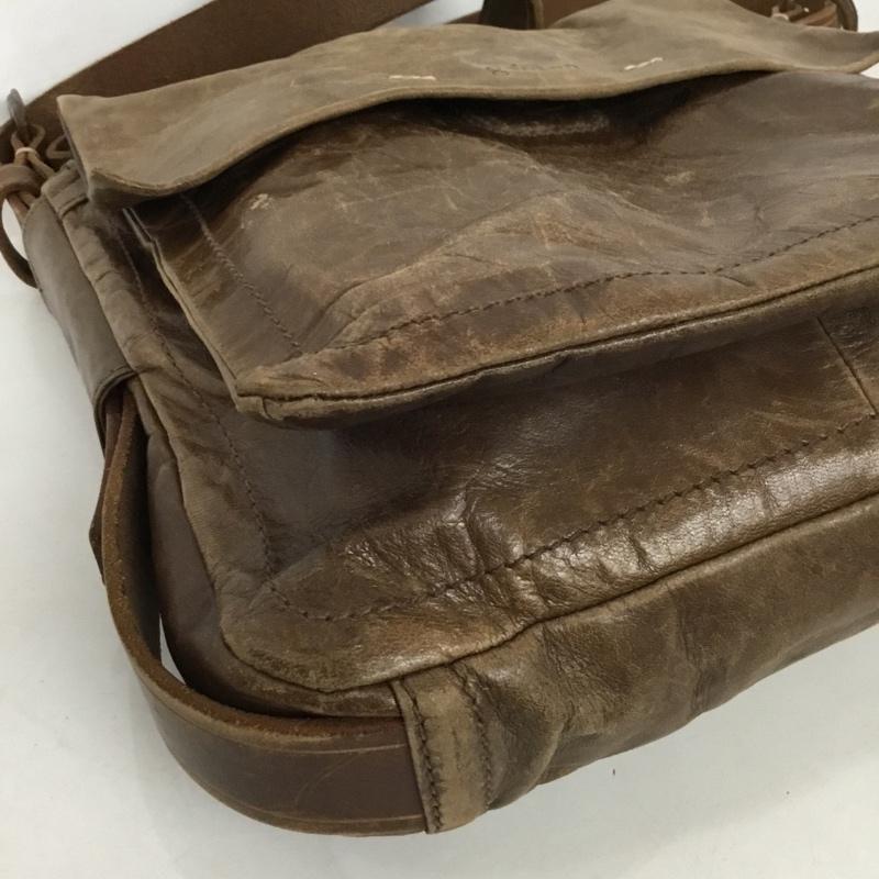 ゲンテン genten ショルダーバッグ ショルダーバッグ Dan genten レザー ロゴ、文字 茶 / ブラウン /  メンズ USED 古着 中古 10128337
