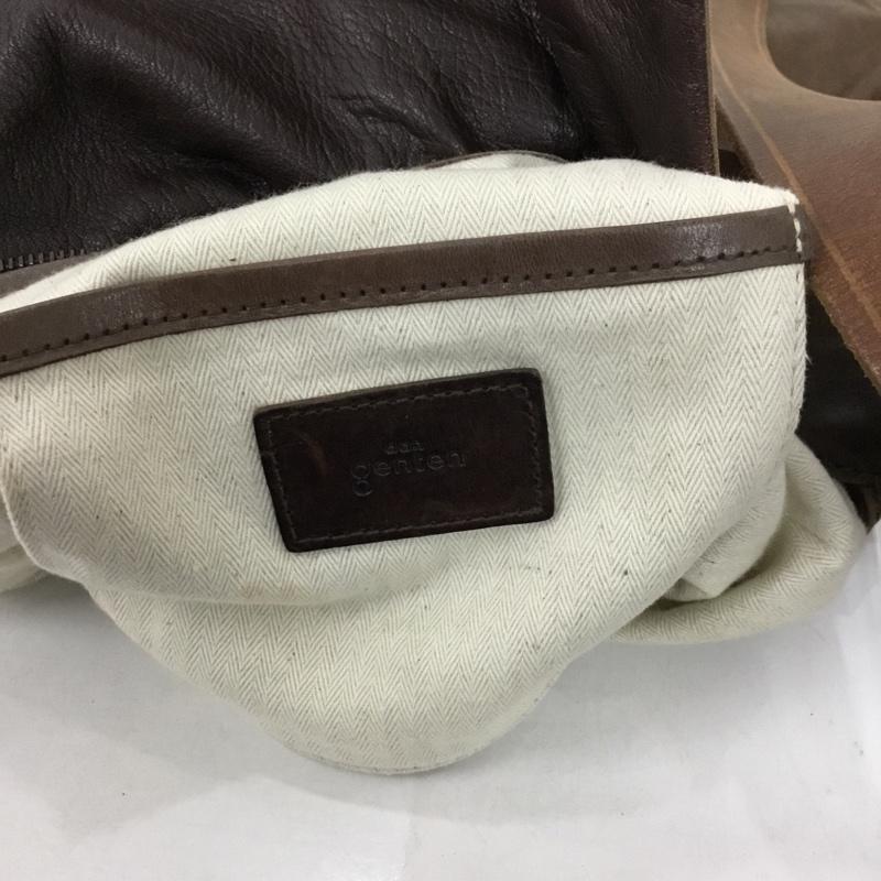 ゲンテン genten ショルダーバッグ ショルダーバッグ Dan genten レザー ロゴ、文字 茶 / ブラウン /  メンズ USED 古着 中古 10128337