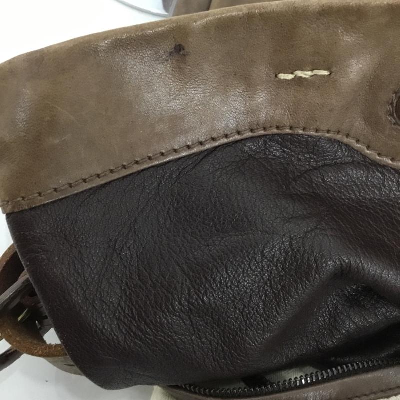 ゲンテン genten ショルダーバッグ ショルダーバッグ Dan genten レザー ロゴ、文字 茶 / ブラウン /  メンズ USED 古着 中古 10128337