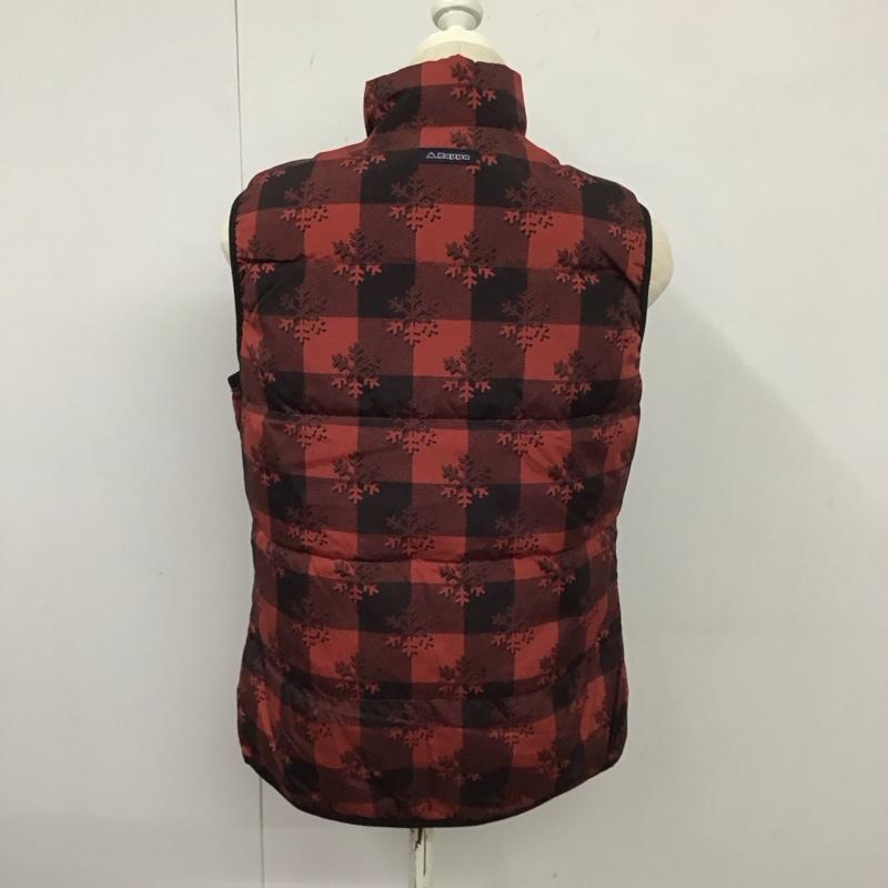 カッパ Kappa ベスト ベスト ダウンベスト L 総柄 赤 / レッド /  レディース USED 古着 中古 10128361