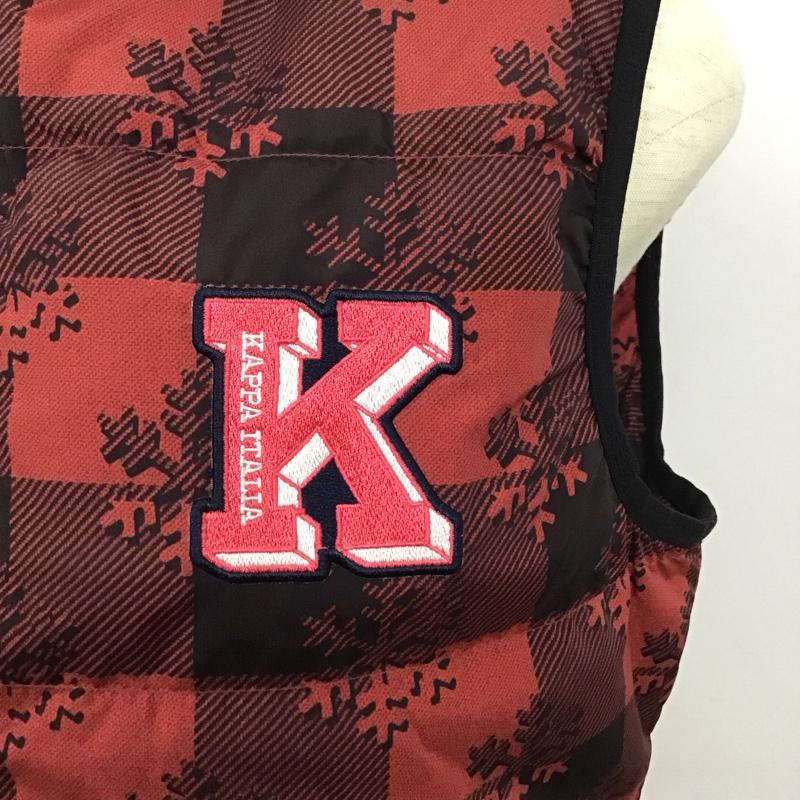 カッパ Kappa ベスト ベスト ダウンベスト L 総柄 赤 / レッド /  レディース USED 古着 中古 10128361