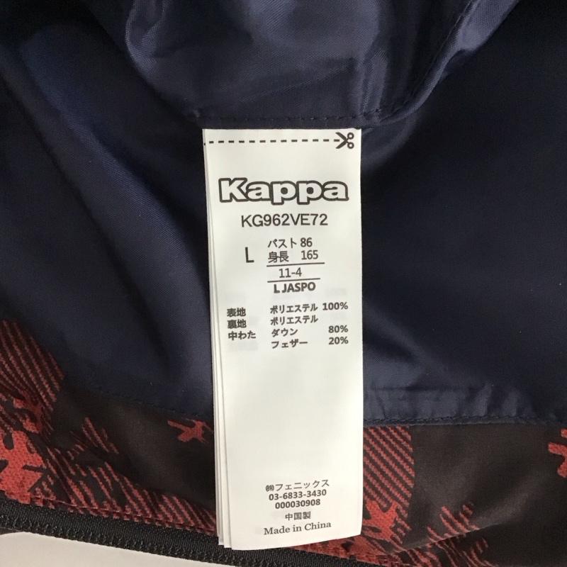 カッパ Kappa ベスト ベスト ダウンベスト L 総柄 赤 / レッド /  レディース USED 古着 中古 10128361