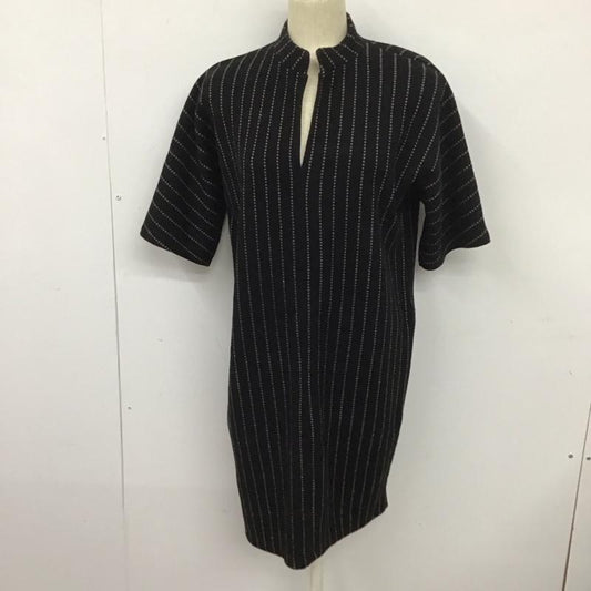 ザラ ZARA ワンピース ひざ丈スカート S ストライプ 黒 / ブラック /  レディース USED 古着 中古 10128366