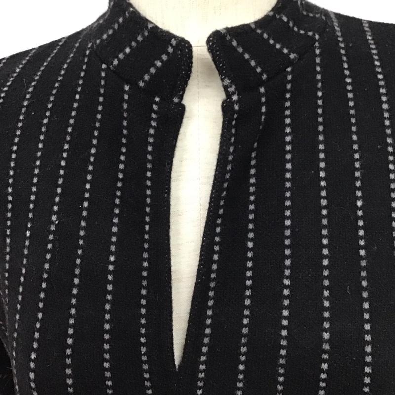 ザラ ZARA ワンピース ひざ丈スカート S ストライプ 黒 / ブラック /  レディース USED 古着 中古 10128366