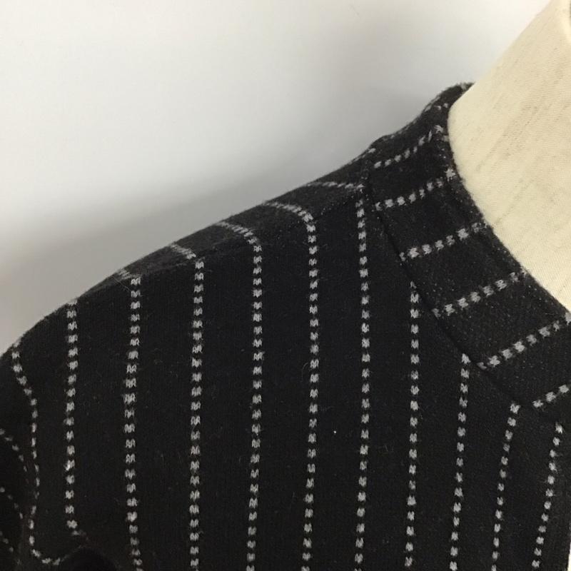 ザラ ZARA ワンピース ひざ丈スカート S ストライプ 黒 / ブラック /  レディース USED 古着 中古 10128366