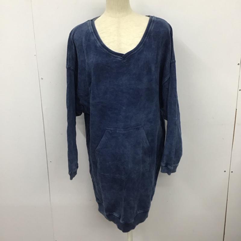 ディーゼル DIESEL ワンピース ひざ丈スカート S 無地 インディゴ / インディゴ /  レディース USED 古着 中古 10128368