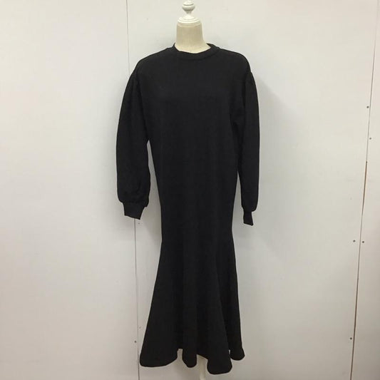 ローリーズファーム LOWRYS FARM ワンピース ロングスカート M 無地 黒 / ブラック /  レディース USED 古着 中古 10128374