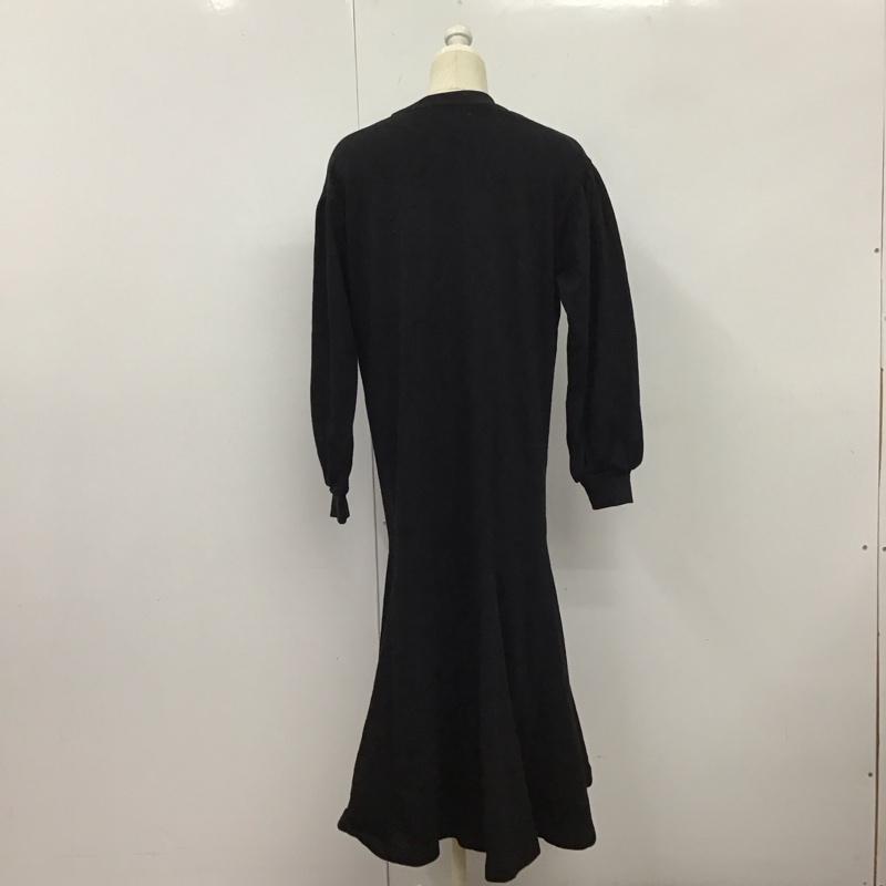 ローリーズファーム LOWRYS FARM ワンピース ロングスカート M 無地 黒 / ブラック /  レディース USED 古着 中古 10128374