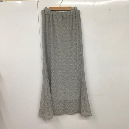 ローリーズファーム LOWRYS FARM スカート ロングスカート FREE 無地 灰 / グレー /  レディース USED 古着 中古 10128378