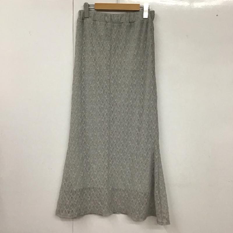 ローリーズファーム LOWRYS FARM スカート ロングスカート FREE 無地 灰 / グレー /  レディース USED 古着 中古 10128378