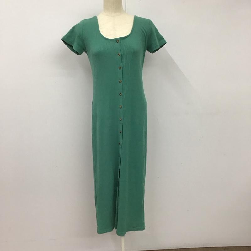 エックスガール X-girl ワンピース ロングスカート 2 無地 緑 / グリーン /  レディース USED 古着 中古 10128399