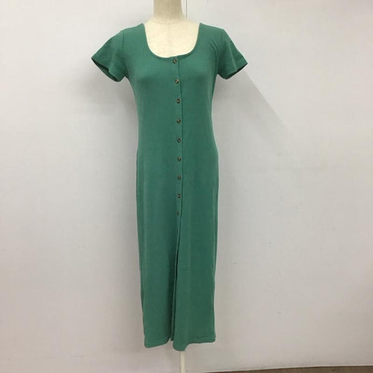 エックスガール X-girl ワンピース ロングスカート 2 無地 緑 / グリーン /  レディース USED 古着 中古 10128399
