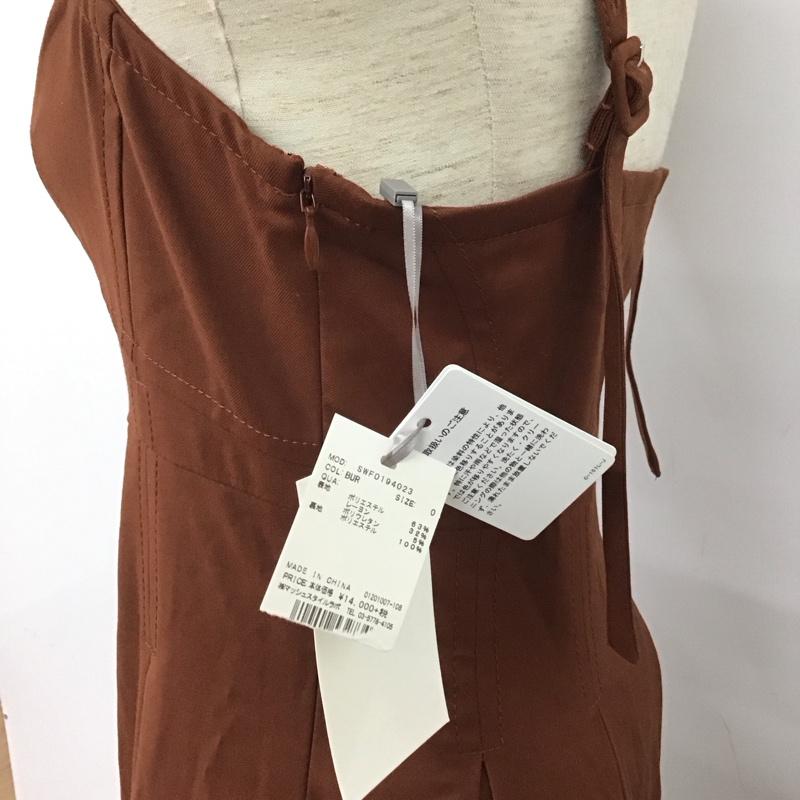 スナイデル SNIDEL ワンピース ロングスカート SWF0194023 19AW/バリエーションコルセットワンピース 0 無地 茶 / ブラウン /  レディース USED 古着 中古 10128412