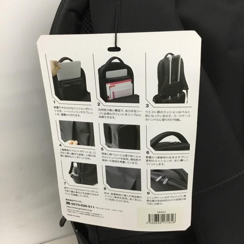 古着 USED リュックサック、デイパック リュックサック、デイバッグ キャリーオンバックパック GRANPLE 無地 黒 / ブラック /  メンズ USED 古着 中古 10128413