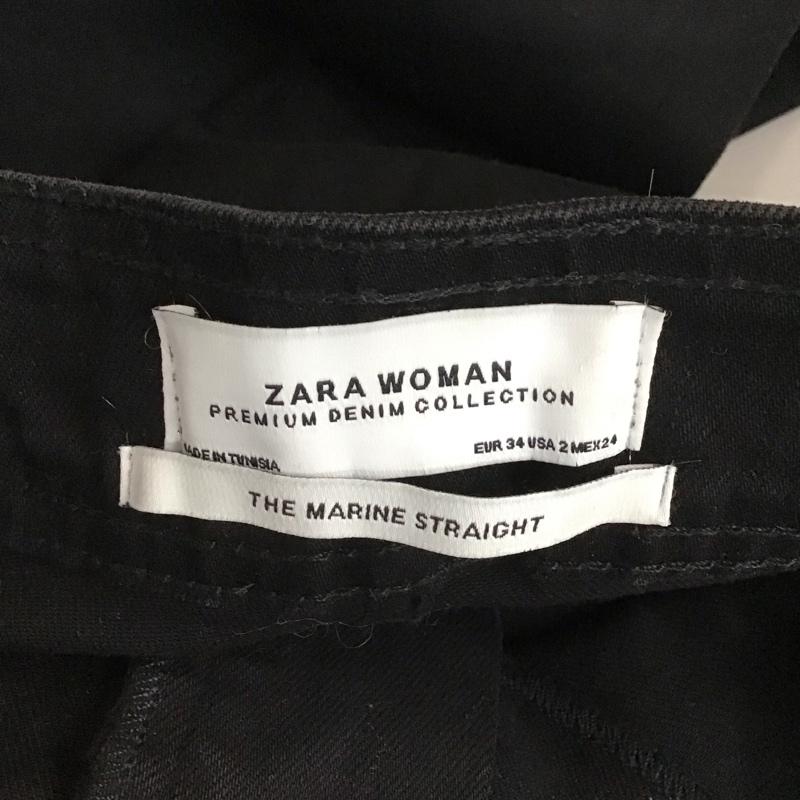 ザラ ZARA パンツ デニム、ジーンズ 無地 黒 / ブラック /  レディース USED 古着 中古 10128433