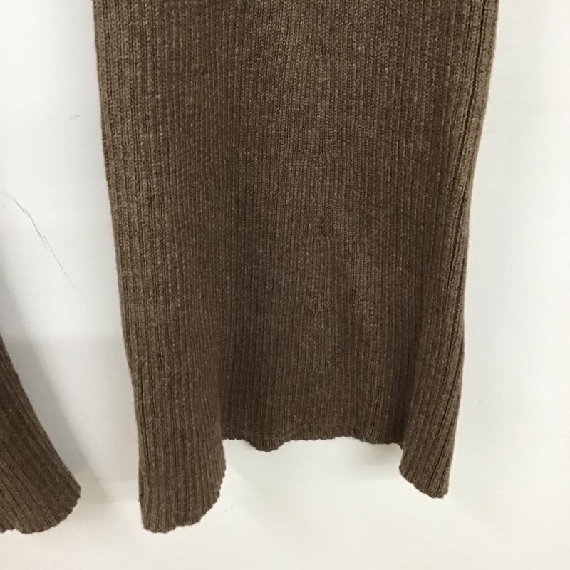 ローリーズファーム LOWRYS FARM パンツ スラックス リブニットパンツ FREE 無地 茶 / ブラウン /  レディース USED 古着 中古 10128436