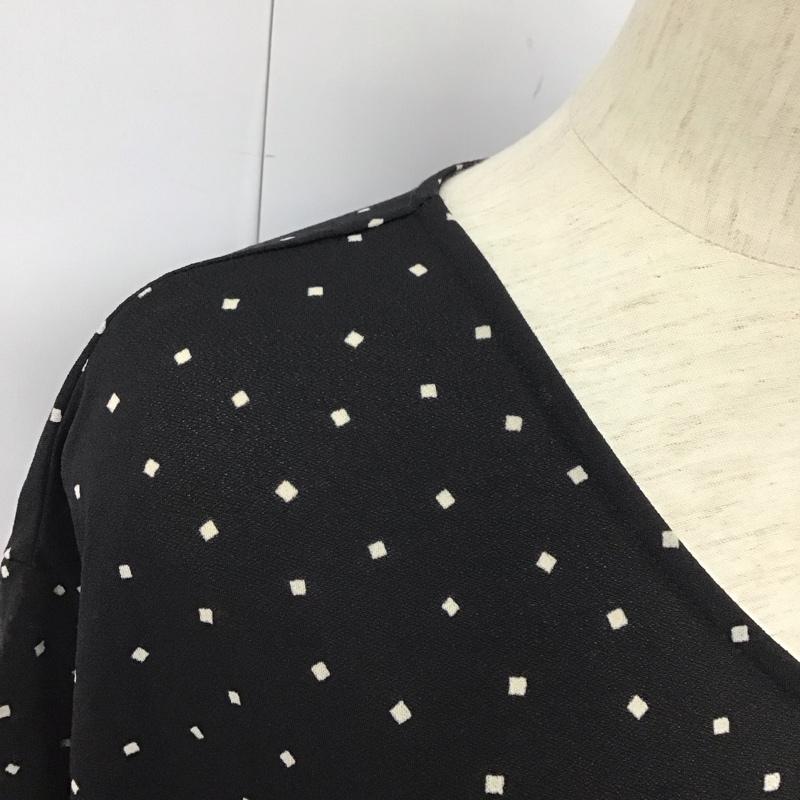 ニコアンド niko and... ワンピース ロングスカート L ドット 黒 / ブラック /  レディース USED 古着 中古 10128443