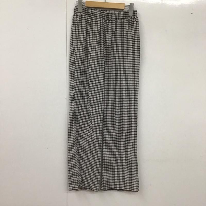 サマンサモスモスブルー Samansa Mos2 blue パンツ スラックス FREE チェック 白 / ホワイト / X 黒 / ブラック /  レディース USED 古着 中古 10128451