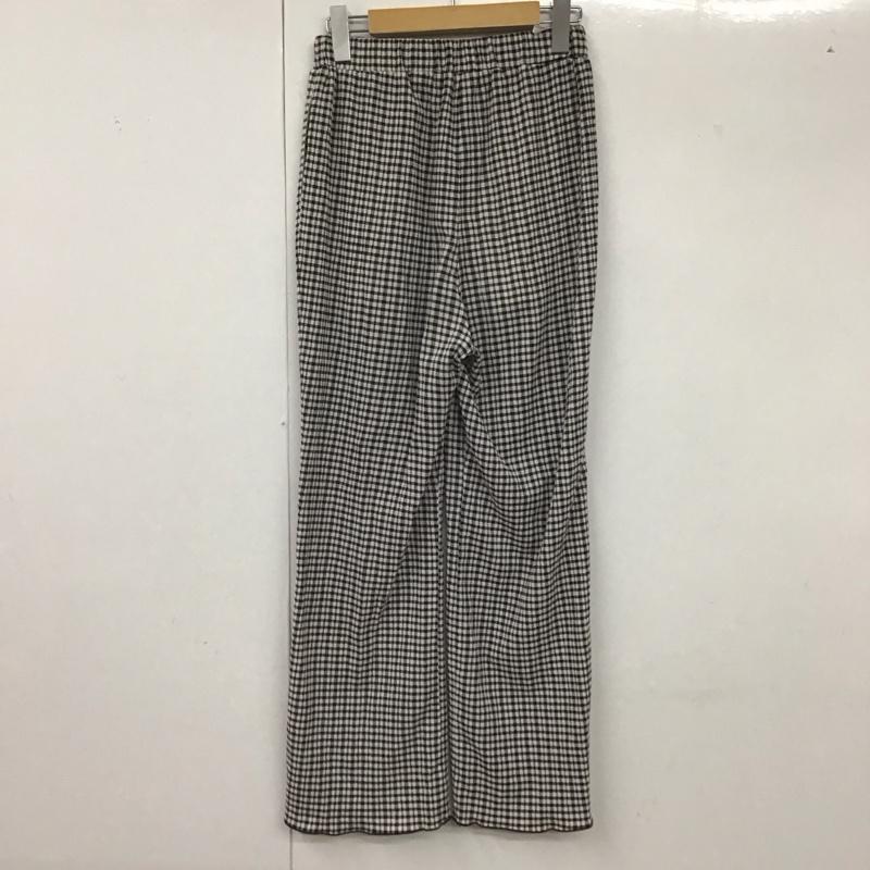 サマンサモスモスブルー Samansa Mos2 blue パンツ スラックス FREE チェック 白 / ホワイト / X 黒 / ブラック /  レディース USED 古着 中古 10128451