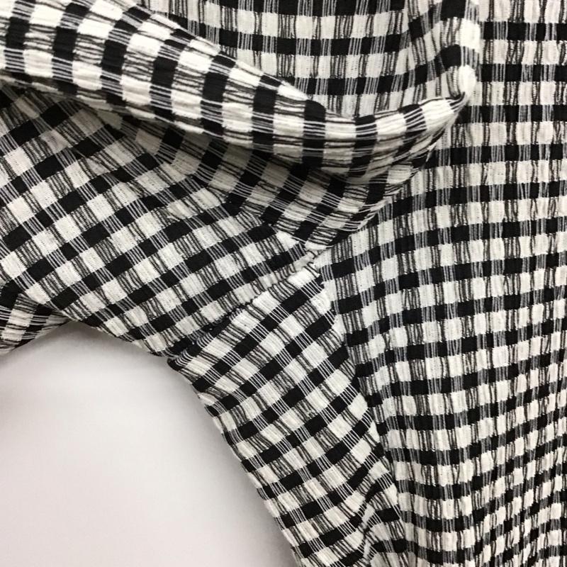 サマンサモスモスブルー Samansa Mos2 blue パンツ スラックス FREE チェック 白 / ホワイト / X 黒 / ブラック /  レディース USED 古着 中古 10128451