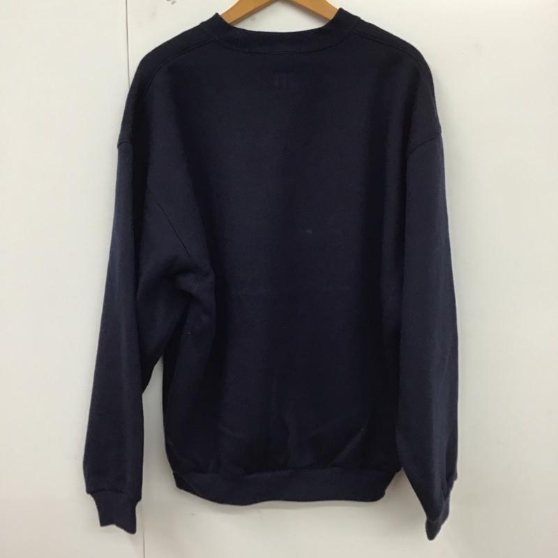 アディダス adidas トレーナー 長袖 無地 X ロゴ、文字 紺 / ネイビー /  メンズ USED 古着 中古 10128485