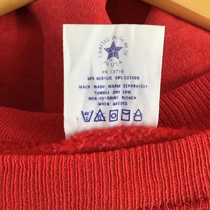 古着 USED トレーナー 長袖 XL 無地 赤 / レッド /  メンズ USED 古着 中古 10128488