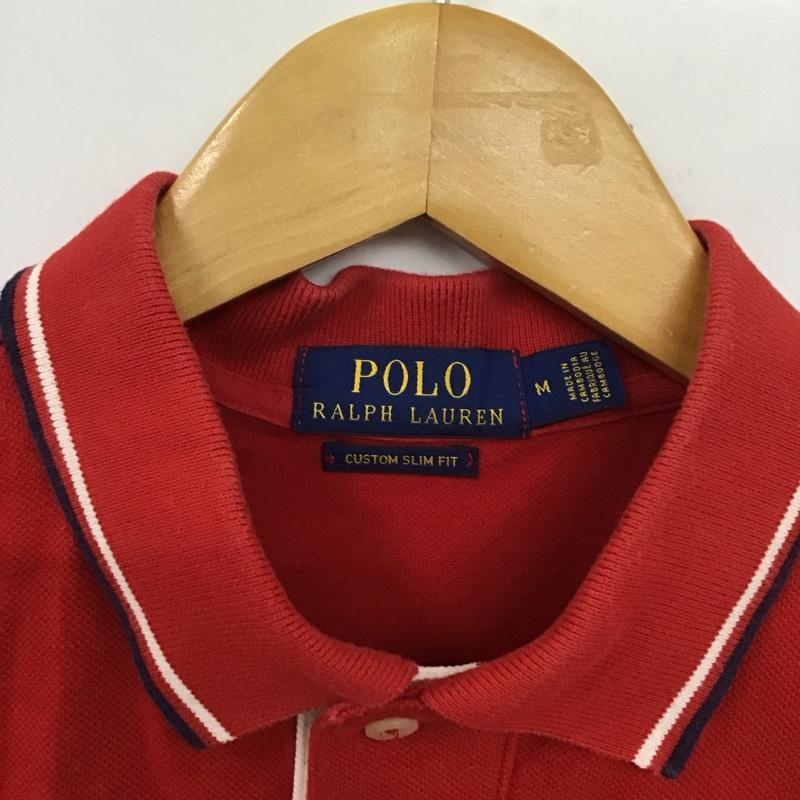 ポロラルフローレン POLO RALPH LAUREN ポロシャツ 半袖 M 無地 赤 / レッド /  メンズ USED 古着 中古 10128497
