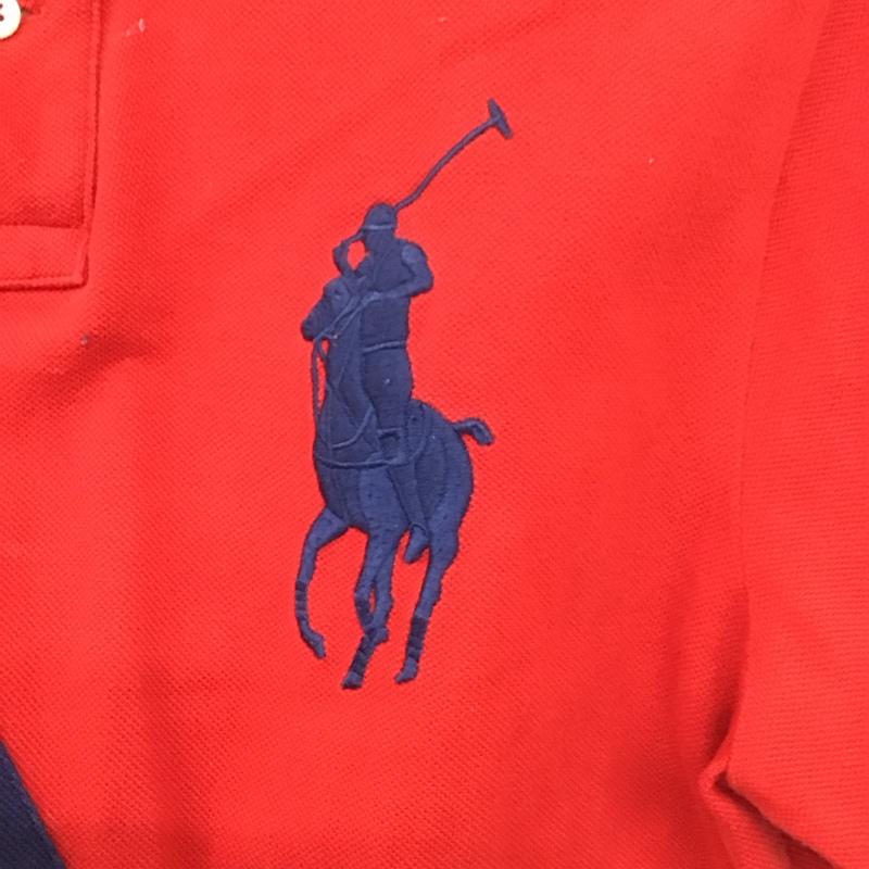 ポロラルフローレン POLO RALPH LAUREN ポロシャツ 半袖 M 無地 赤 / レッド /  メンズ USED 古着 中古 10128497