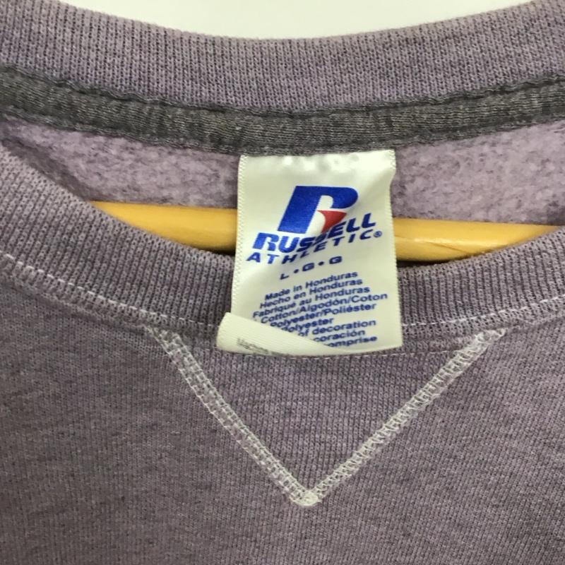 ラッセルアスレティック Russell Athletic トレーナー 長袖 L 無地 紫 / パープル /  メンズ USED 古着 中古 10128499