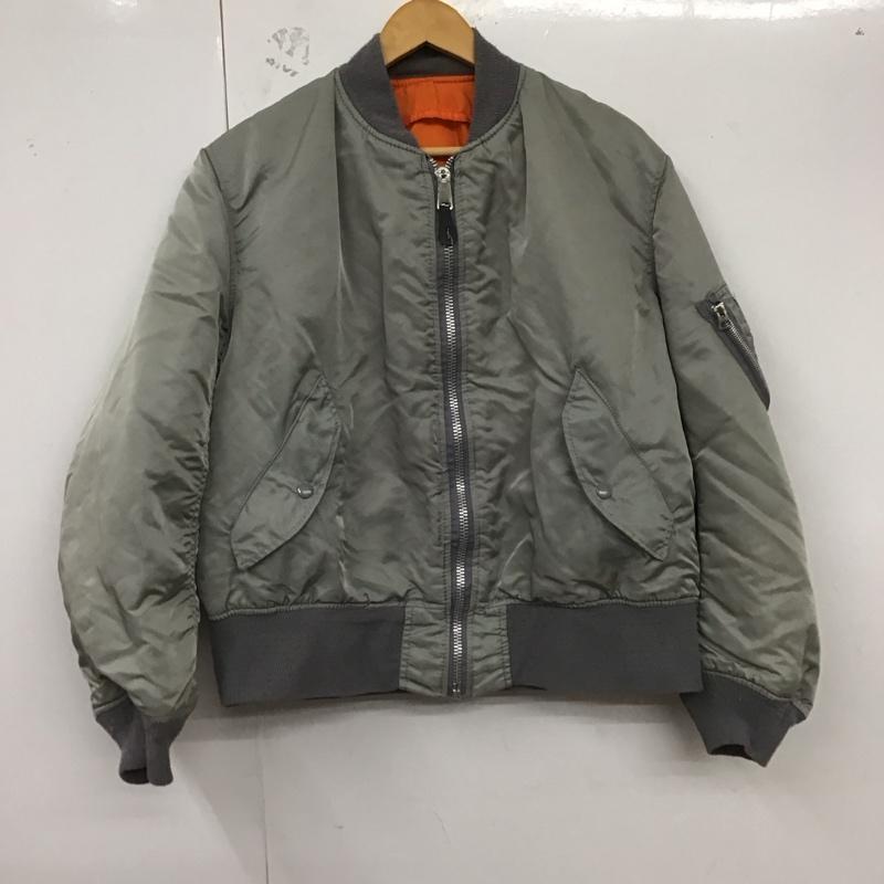 アルファインダストリー Alpha Industries ジャケット、上着 ジャンパー、ブルゾン L 無地 灰 / グレー /  メンズ USED 古着 中古 10128516