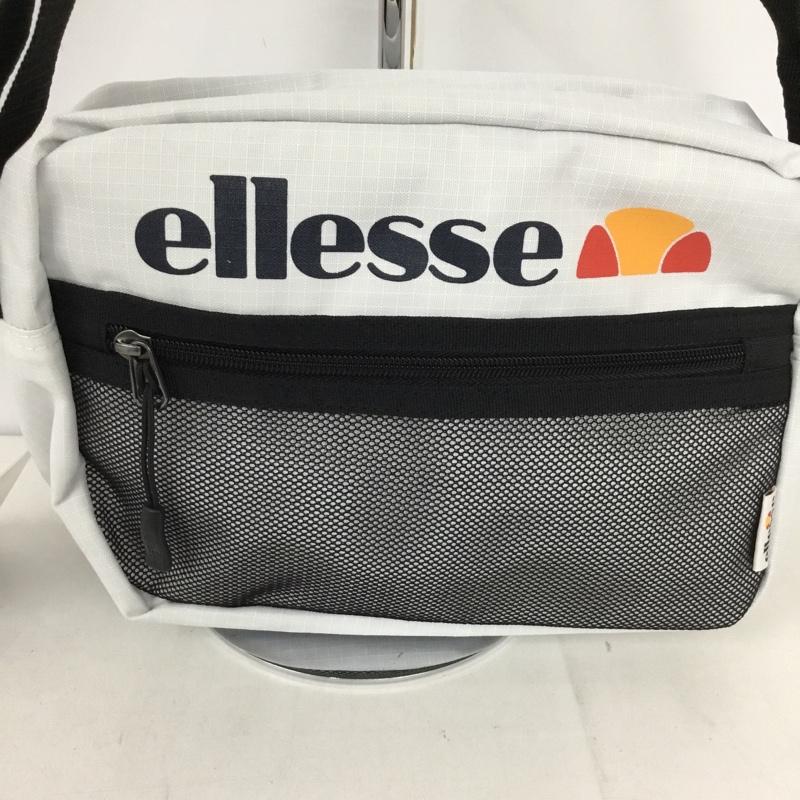 エレッセ ellesse ショルダーバッグ ショルダーバッグ EB7010 メッシュポケット タグ付き FREE ロゴ、文字 白 / ホワイト /  メンズ USED 古着 中古 10128534