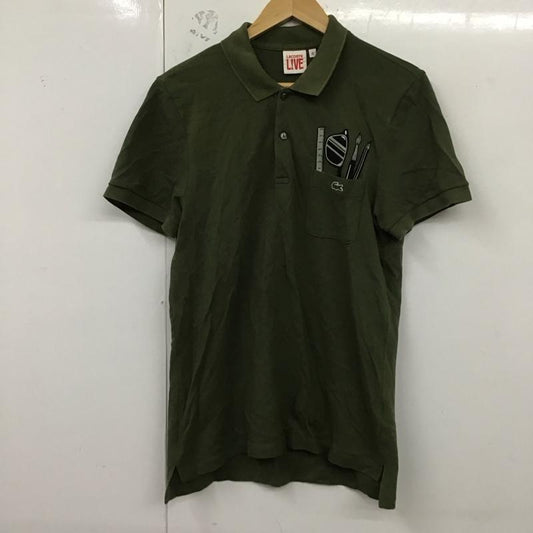 ラコステ LACOSTE ポロシャツ 半袖 5 無地 緑 / グリーン /  メンズ USED 古着 中古 10128553