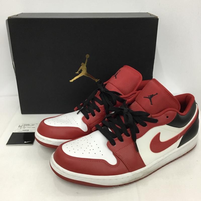 ナイキ NIKE スニーカー スニーカー 553558-163 AIR JORDAN 1 LOW 30cm 箱有 30.0cm ロゴ、文字 白 / ホワイト / X 黒 / ブラック / X 赤 / レッド /  メンズ USED 古着 中古 10128617