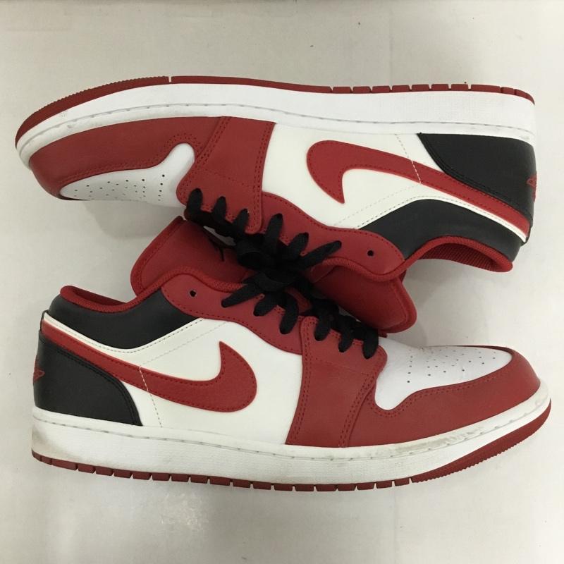 ナイキ NIKE スニーカー スニーカー 553558-163 AIR JORDAN 1 LOW 30cm 箱有 30.0cm ロゴ、文字 白 / ホワイト / X 黒 / ブラック / X 赤 / レッド /  メンズ USED 古着 中古 10128617