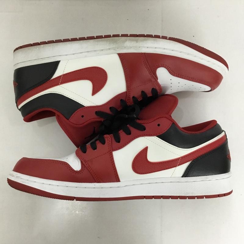 ナイキ NIKE スニーカー スニーカー 553558-163 AIR JORDAN 1 LOW 30cm 箱有 30.0cm ロゴ、文字 白 / ホワイト / X 黒 / ブラック / X 赤 / レッド /  メンズ USED 古着 中古 10128617