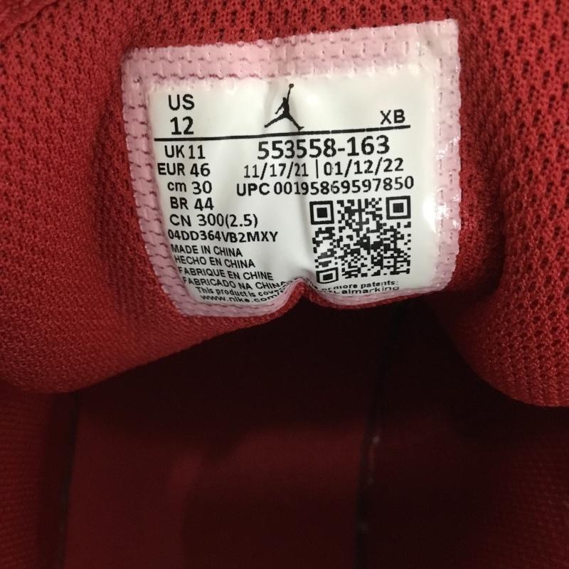 ナイキ NIKE スニーカー スニーカー 553558-163 AIR JORDAN 1 LOW 30cm 箱有 30.0cm ロゴ、文字 白 / ホワイト / X 黒 / ブラック / X 赤 / レッド /  メンズ USED 古着 中古 10128617