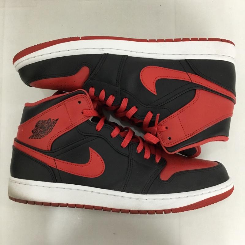 ナイキ NIKE スニーカー スニーカー DQ8426 060 AIR JORDAN 1 MID 30cm 箱有 30.0cm ロゴ、文字 黒 / ブラック / X 赤 / レッド /  メンズ USED 古着 中古 10128620