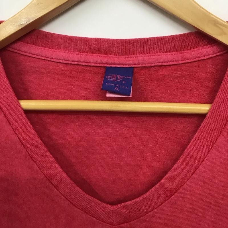 グッドオン Good On Tシャツ 半袖 半袖カットソー 無地Tシャツ Vネックカットソー XL 無地 赤 / レッド / red メンズ USED 古着 中古 10130485