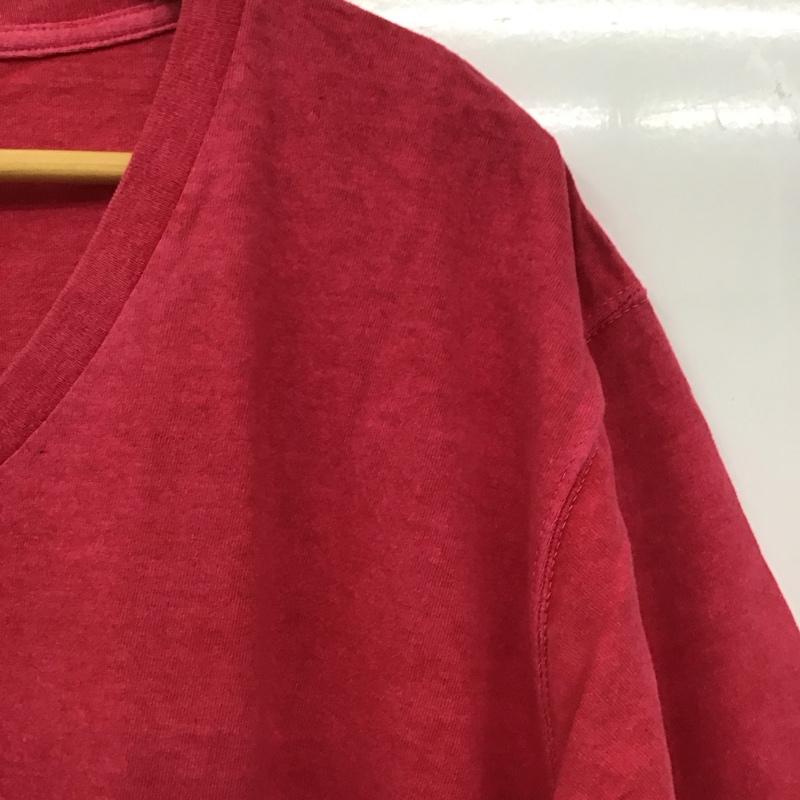 グッドオン Good On Tシャツ 半袖 半袖カットソー 無地Tシャツ Vネックカットソー XL 無地 赤 / レッド / red メンズ USED 古着 中古 10130485