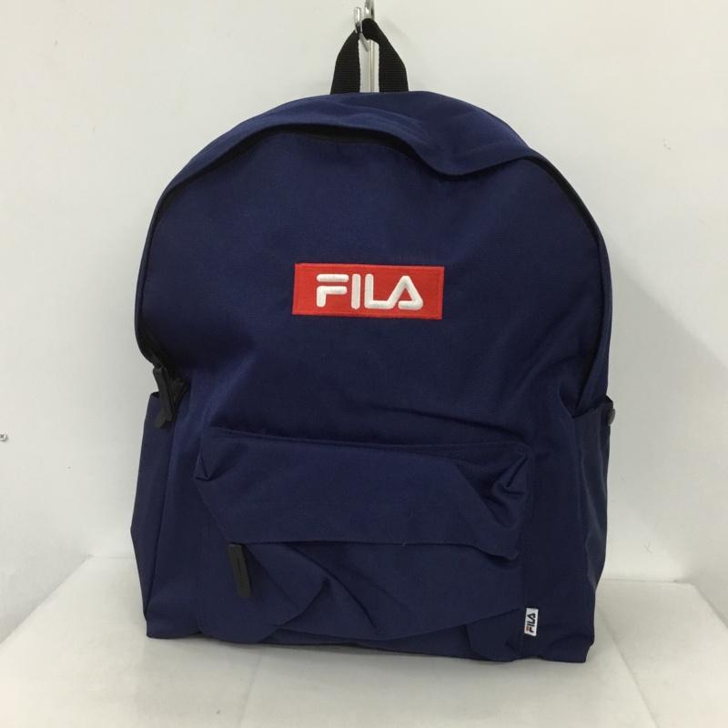 フィラ FILA リュックサック、デイパック リュックサック、デイバッグ FM2068 バックパック タグ付き ロゴ、文字 紺 / ネイビー / navy メンズ USED 古着 中古 10131867