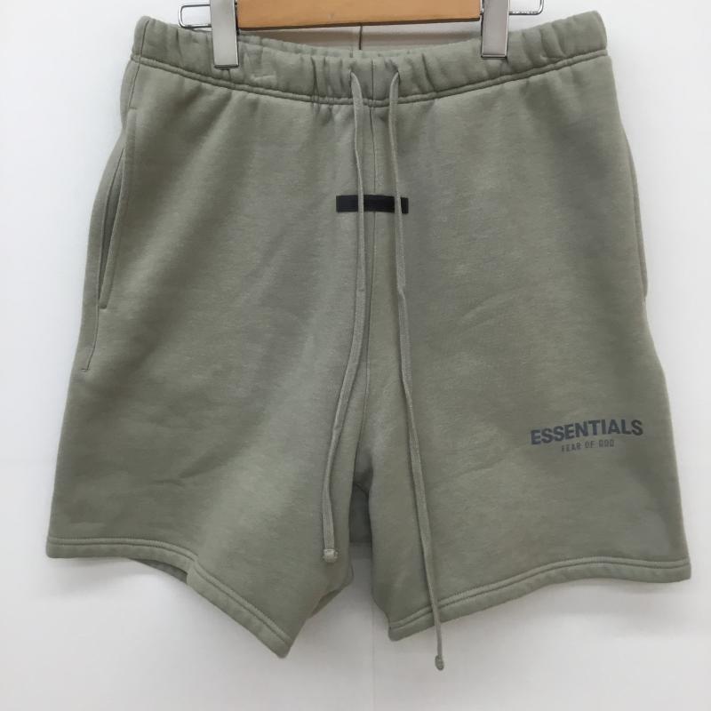 エッセンシャルズ ESSENTIALS パンツ ショートパンツ M ロゴ、文字 カーキ / カーキ / khaki メンズ USED 古着 中古 10135002
