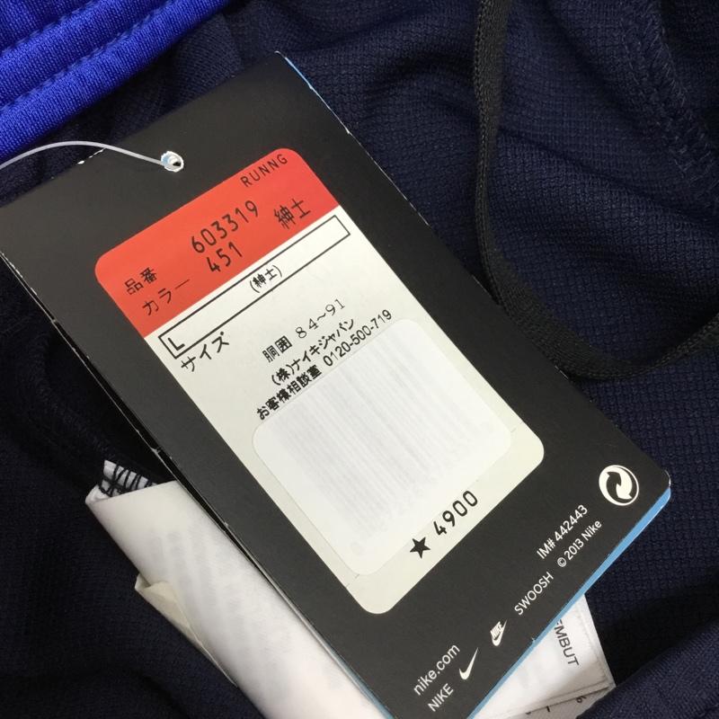 ナイキ NIKE ボトムス ボトムス ジャージ L ロゴ、文字 X プリント 紺 / ネイビー /  メンズ USED 古着 中古 10135019
