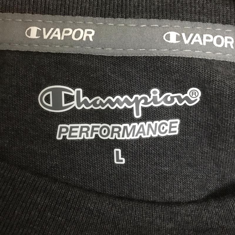 チャンピオン Campion Tシャツ 半袖 C3-PS324 速乾 tシャツ スポーツウェア トレーニングウェア L ロゴ、文字 X プリント チャコールグレー / チャコールグレー /  メンズ USED 古着 中古 10135040