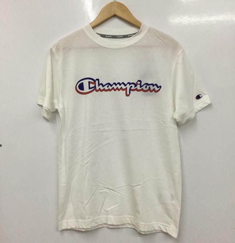 チャンピオン Campion Tシャツ 半袖 C3-PS324 速乾 tシャツ スポーツウェア トレーニングウェア M ロゴ、文字 X プリント 白 / ホワイト /  メンズ USED 古着 中古 10135041