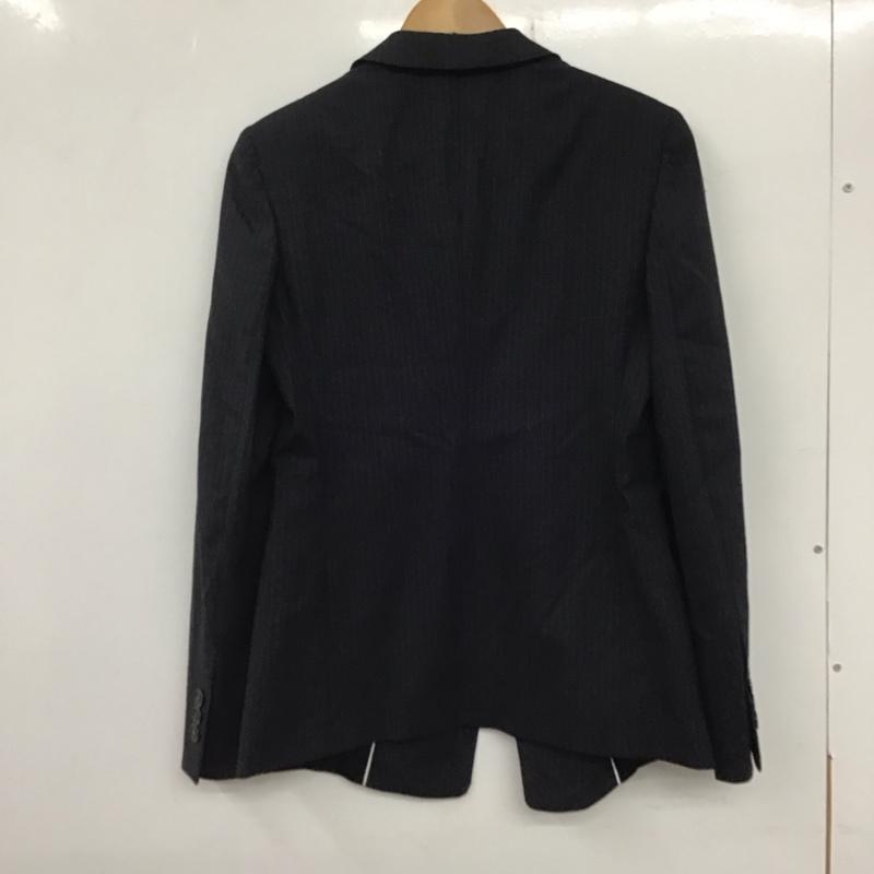 アルマーニコレッツォーニ ARMANI COLLEZIONI ジャケット、上着 ジャケット、ブレザー 長袖ジャケット アウター 前ボタン カラージャケット 40 ストライプ 紺 / ネイビー /  レディース USED 古着 中古 10135060