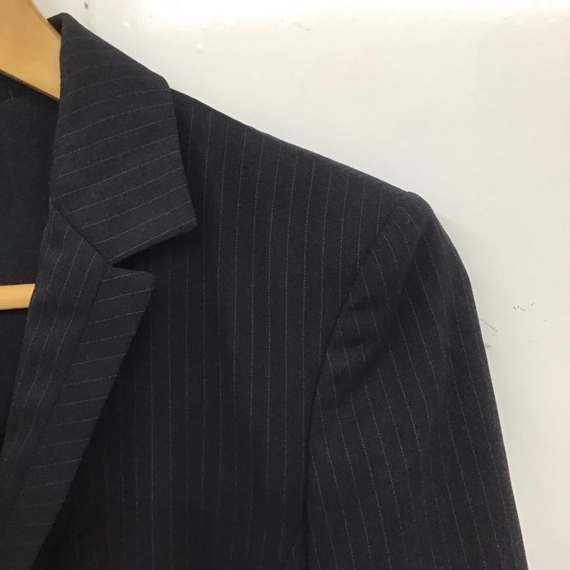 アルマーニコレッツォーニ ARMANI COLLEZIONI ジャケット、上着 ジャケット、ブレザー 長袖ジャケット アウター 前ボタン カラージャケット 40 ストライプ 紺 / ネイビー /  レディース USED 古着 中古 10135060