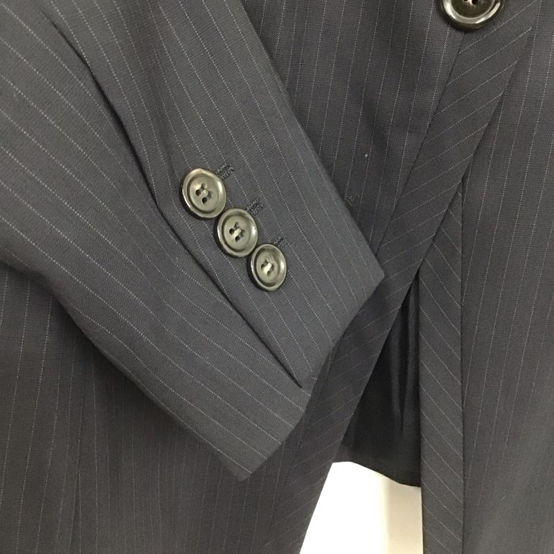 アルマーニコレッツォーニ ARMANI COLLEZIONI ジャケット、上着 ジャケット、ブレザー 長袖ジャケット アウター 前ボタン カラージャケット 40 ストライプ 紺 / ネイビー /  レディース USED 古着 中古 10135060