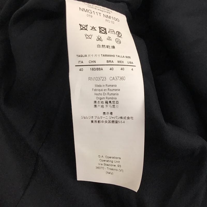 アルマーニコレッツォーニ ARMANI COLLEZIONI ジャケット、上着 ジャケット、ブレザー 長袖ジャケット アウター 前ボタン カラージャケット 40 ストライプ 紺 / ネイビー /  レディース USED 古着 中古 10135060
