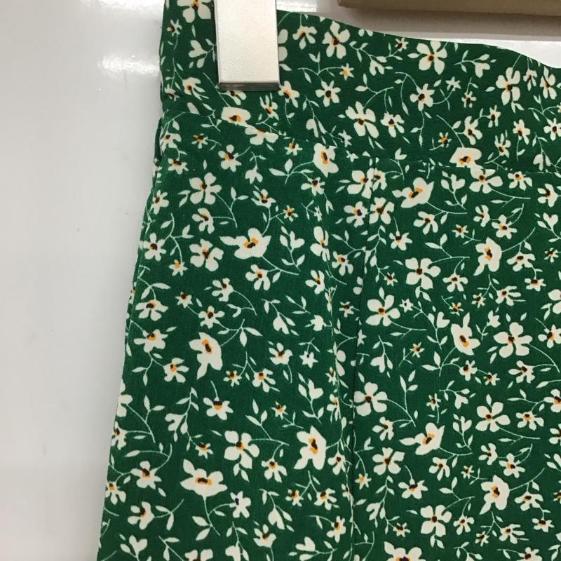 ミエット miette スカート ロングスカート ロングスカート フレアスカート カジュアルスカート M プリント 緑 / グリーン /  レディース USED 古着 中古 10135090