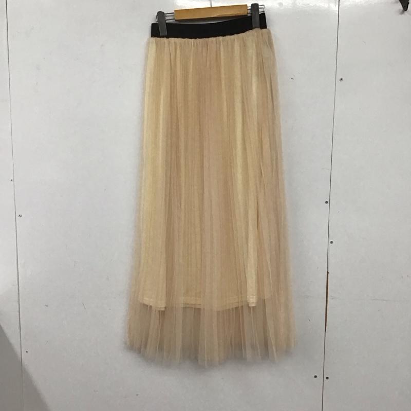 ローフ loaf スカート ロングスカート 593010-875s チュールレイヤードスカート ロングスカート 無地 ベージュ / ベージュ /  レディース USED 古着 中古 10135096